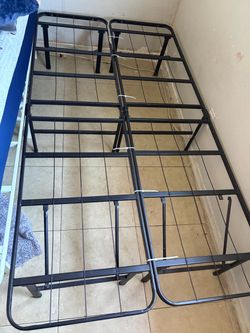 Black Metal Platform Bed Frame