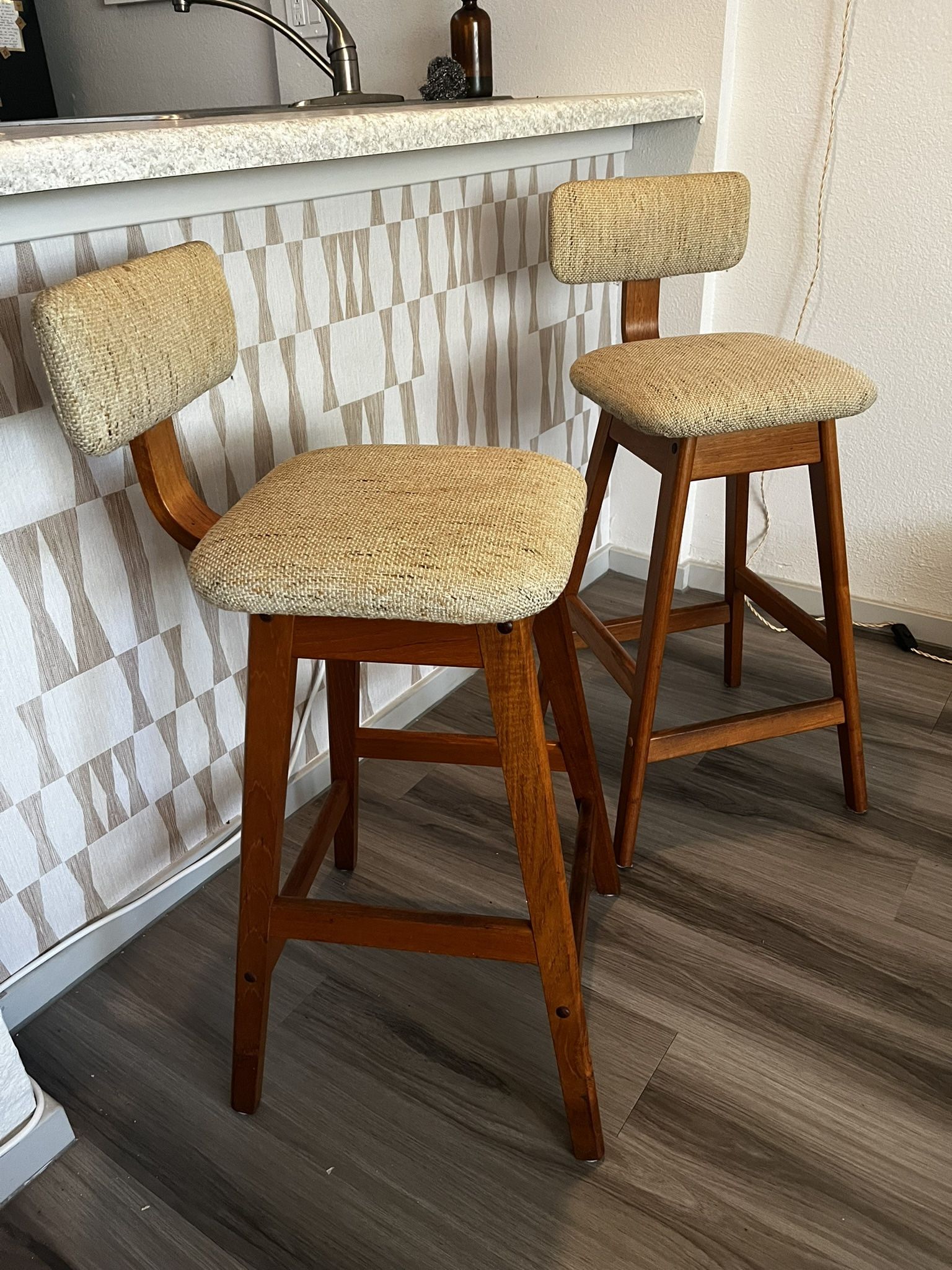 Mid-Century Modern Counter Stools