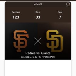 Padres Vs Giants 9/7