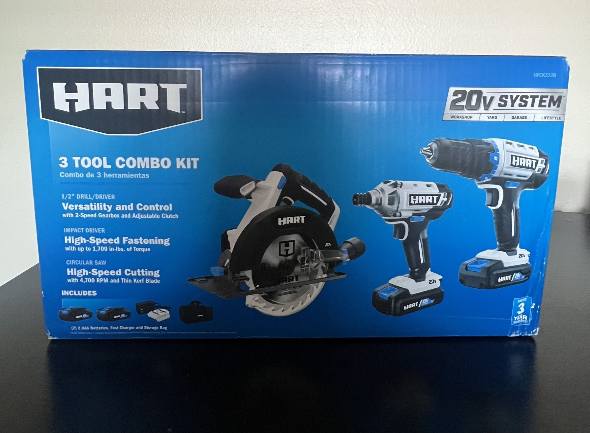 Hart 3 Tool Combo Kit
