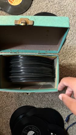 Old box of small 45 records