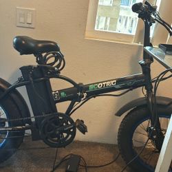 Foldable E bike 42 V everything works no issues new battery custom rims and tires. Both new again no issues runs perfect.