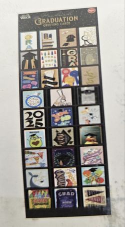 300 count of Graduation Hallmark Cards with Cardboard Display