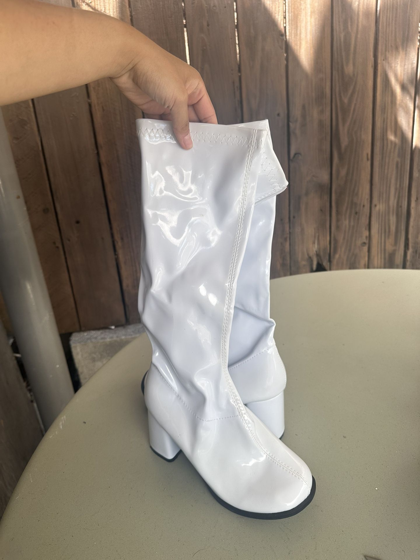 White GoGo Boots