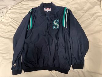 Seattle mariners quarter zip nylon jacket
