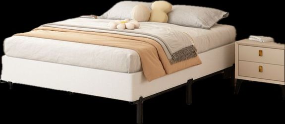 Queen size mattress n box spring n metal bed frame