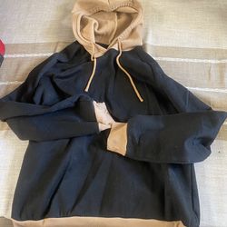Large sized gold and black hoodie