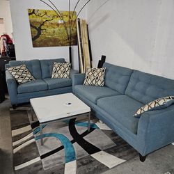 Blue Living Room Set 