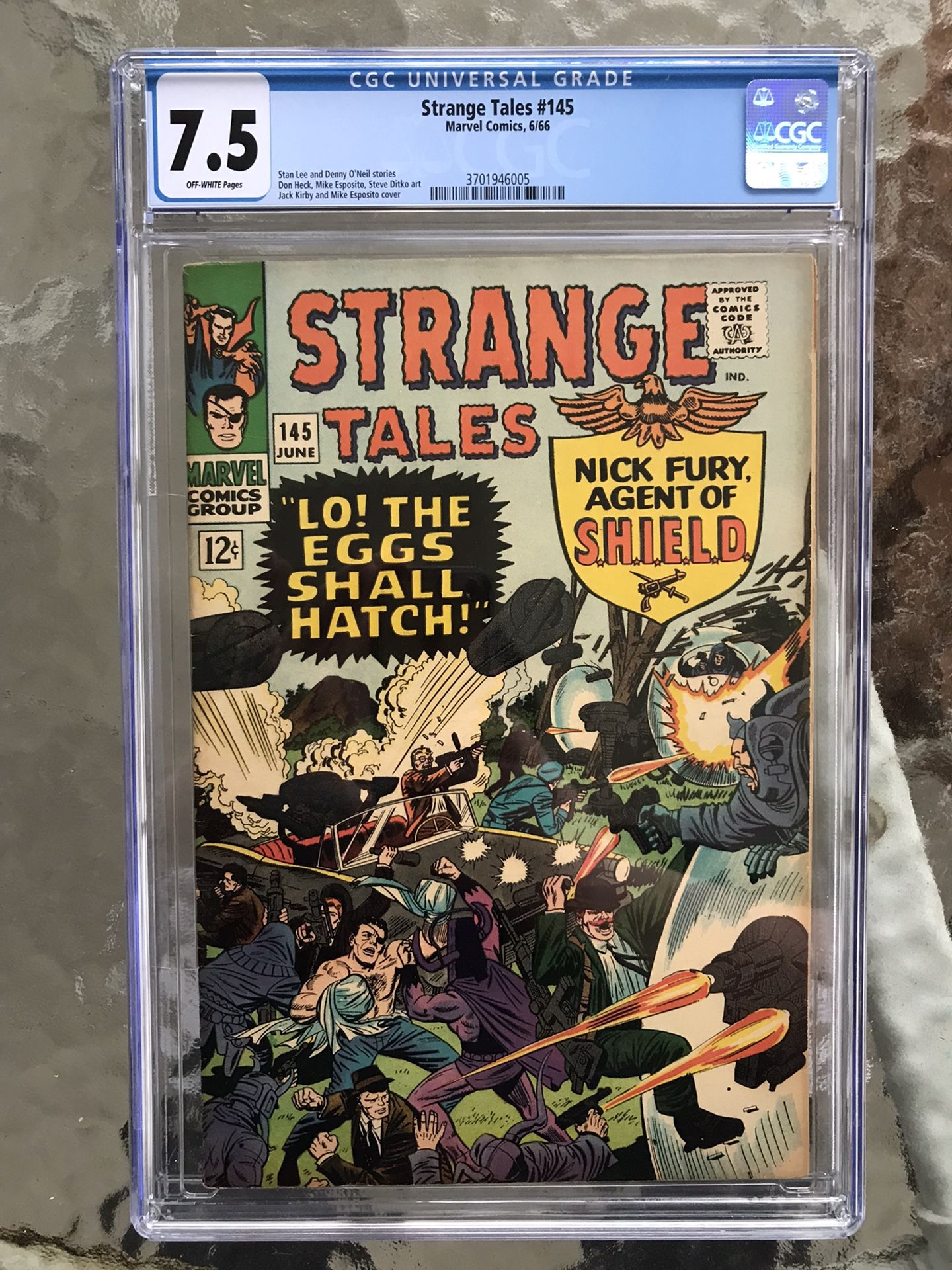 Strange Tales #145 (1966) CGC 7.5 — Stan Lee, Steve Ditko, and Jack Kirby
