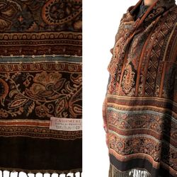 Rare and Detailed Handmade 100% Cashmere Pashmina With Hand Embellished Sequin Detiail