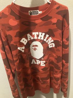 Red Bape Crewneck (Authentic) Fits Bigger Size XL Youth 