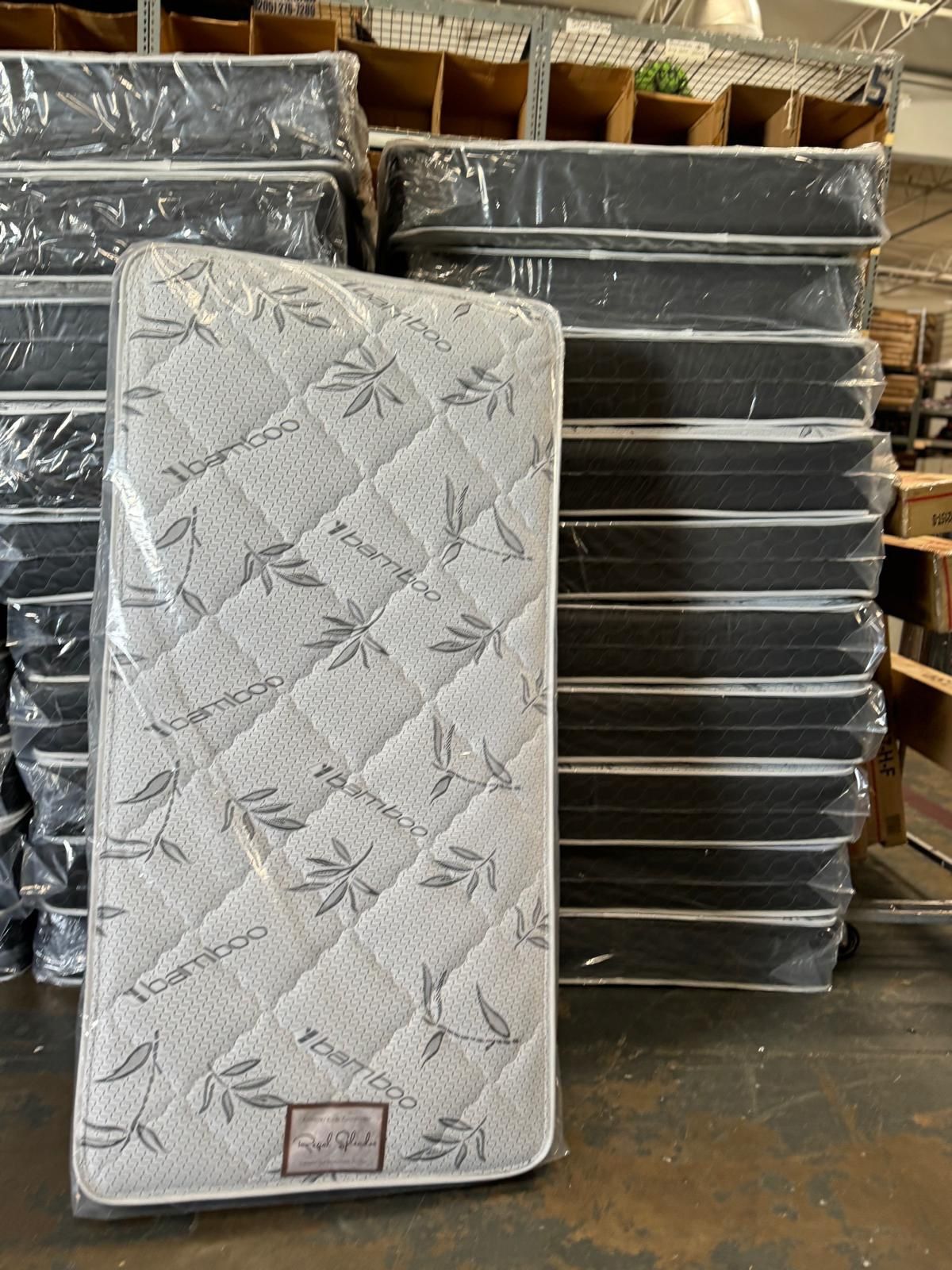 Colchon Bamboo Black Twin New ✨