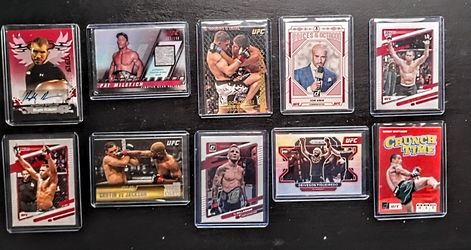 UFC legendary fighters 10 card lot .