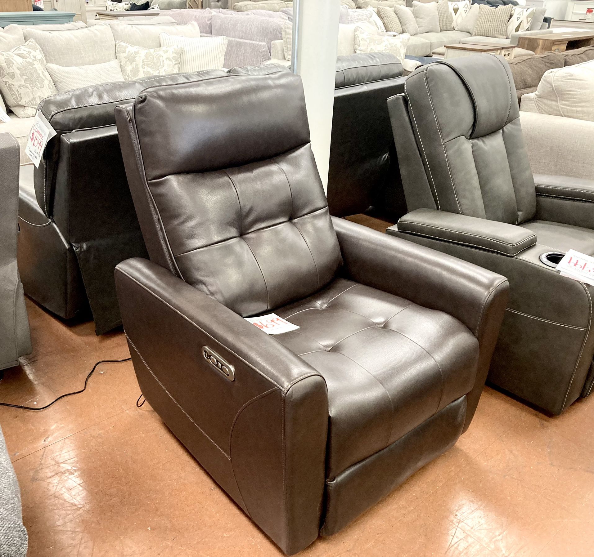 New Leather Power Recliner — CLEARANCE