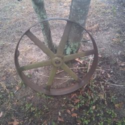 Vintage Cast Iron Pulley Or Wheel 