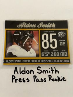 Aldon Smith San Francisco 49ers All-Pro DE Press Pass Rookie Card.