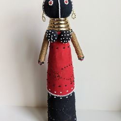 Ndebele Beaded Ceremonial Doll Southern Africa Tribe Marriage Proposal Doll 17"