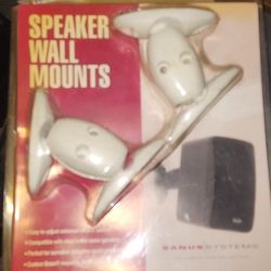 Sanus WMSw Sanus Systems Speaker Wall Mounts White Color Universal Tilt and Rotation
