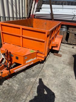 Orange Hydraulic Dump Trailer
