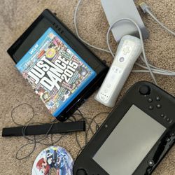 Nintendo Wii U W/ Mario Kart And Just dance 