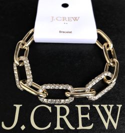 (NEW) WOMEN’S J.CREW FACTORY GOLD PAVÉ LINKS - SIZE: OS (ONE SIZE)