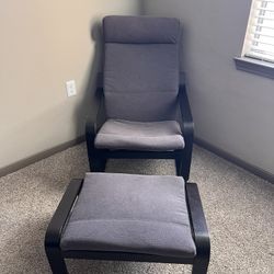 IKEA Poäng Armchair + Ottoman – Like New, Pet & Smoke Free 🪑✨