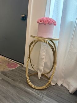 Gold marble side table