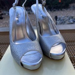 Cathy Jean Silver Sparkling High Heels