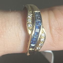 14k Sapphire Gold Ring