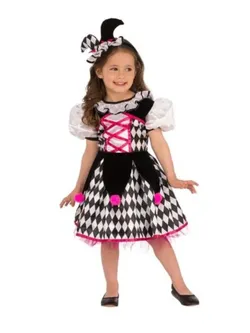 RUBIE'S COSTUME JESTER GIRL 2PC DRESS AND HEADBAND SIZE XS