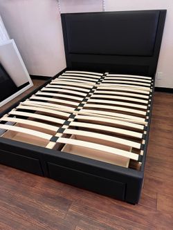 Black Queen size bed frame