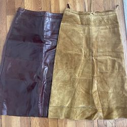Leather Skirts Size 6 