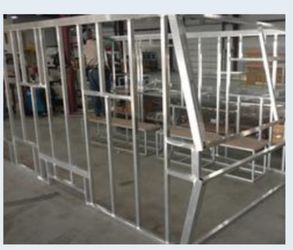 Travel Trailer Structure On Frame & Wheels