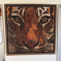Crayon Pixel (Tiger) Art