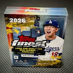 2026 Topps Finest Baseball Mega Box Factory Sealed In Hand Exclusive Mini Diamond