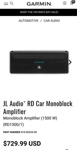 JL Audio RD1500/1 1500W Monoblock Subwoofer Amplifier