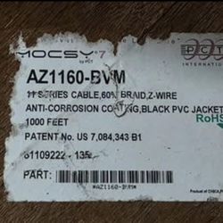 MOX-7 by PCT AZ1160-BVM RG6 Coaxial Cable – 1000 ft Spool