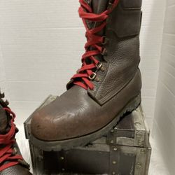 CABELA'S SIDNEY NEBRASKA USA VINTAGE BROWN LEATHER BOOTS 11.5 D