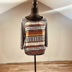 Tribal Pattern Sweater - Small