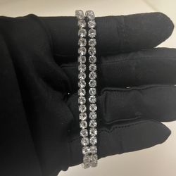 2 Sliver JAXXON Tennis Bracelets