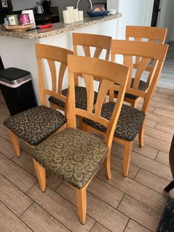 5 Wooden Chairs