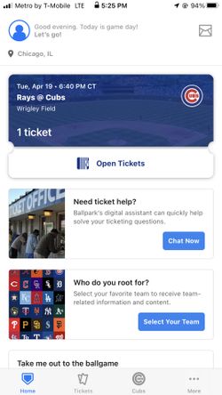 Chicago Cubs Ticket