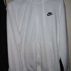 White Nike Zip Hoodie Size S