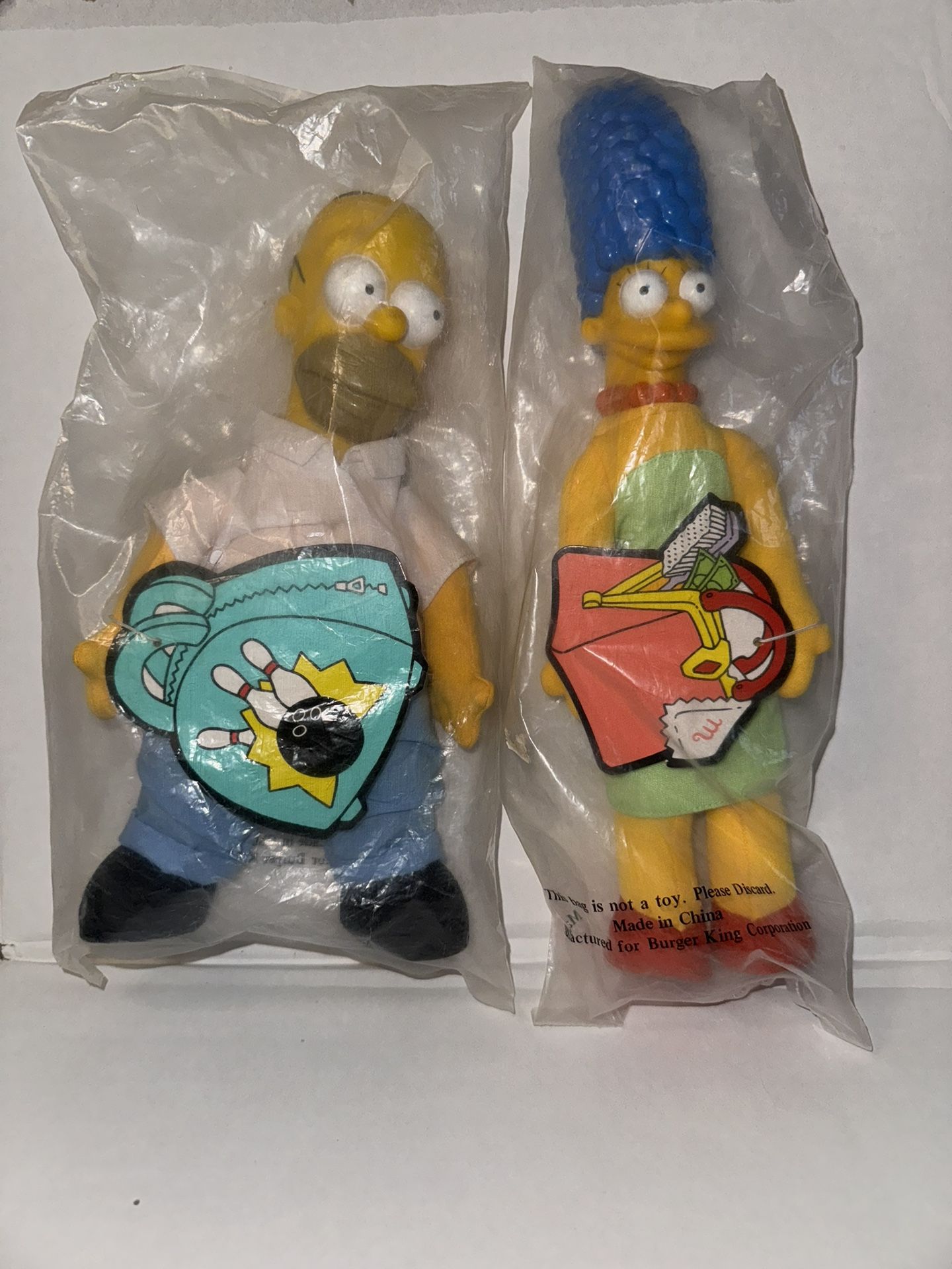 1990s The Simpsons Burger King Dolls (Homer & Marge)