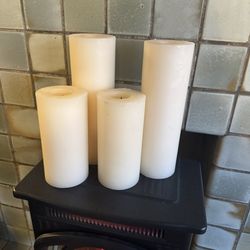 Set Of Pillar Candles NOT BATTERY OPERATED