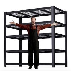 62" W 3050LBS Storage Shelves Unit,5 Tier Heavy Duty Metal Shelving Unit and Storage Large Rack,72" H x62 W x24 D Adjustable Metal Shelving Unit,Garag