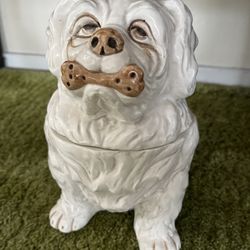 Vintage Dog Cookie Jar (Ceramic Kitchen Decor)