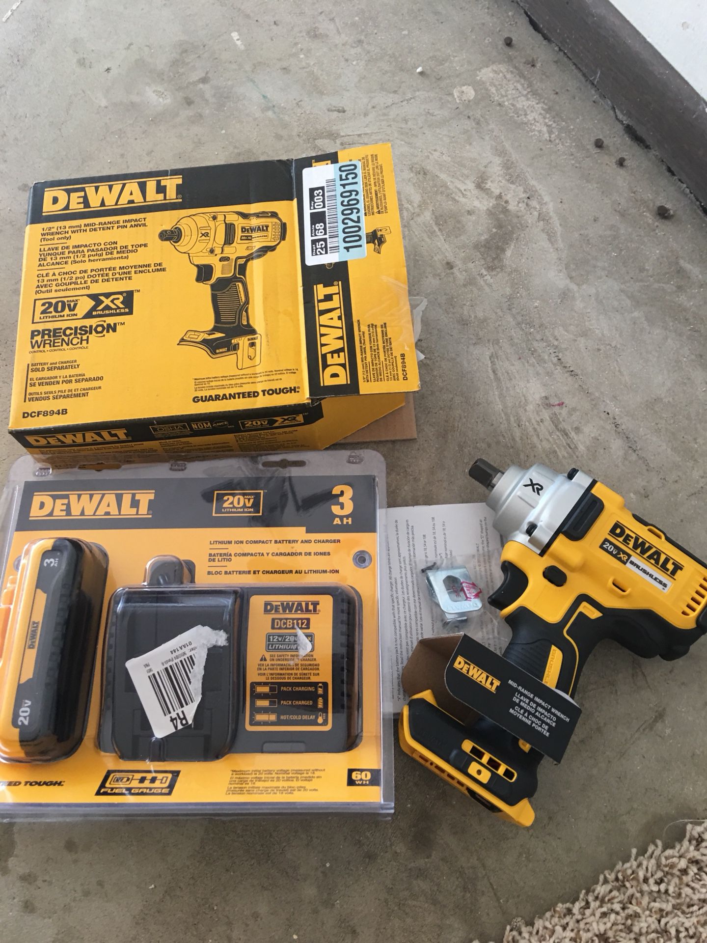 DEWALT 20-Volt MAX XR Lithium-Ion Cordless Brushless 1/2 in. Impact Wrench with Detent Pin Anvil kit