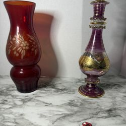 Red and Golden Silverware Antique 