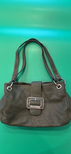 Vintage Strada Slouchy Green Shoulder Bag - Large Silver Front Buckle Detail